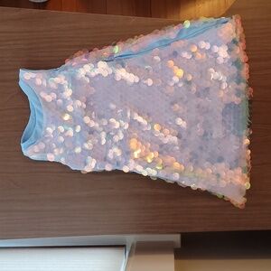 Blue sequin sparkling dress